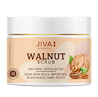 Скраб для кожи с грецким орехом (Walnut Scrub Natural Exfoliator), 100гр., Jiva Ayurveda